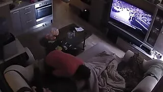 Netflix and Chill - Amateur Couple Caught Fucking Bareback After Finishing New Series - Fake Setting