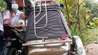 18 Year Old Student Invite By Real Trike Driver We Fuck In Public