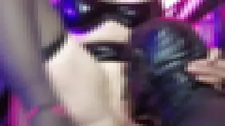 Femdom Domina Eva Latex Hot Rubber Mistress Give Lick Pussy Slave in Mask BDSM Fetish Kink Sexy Big Ass