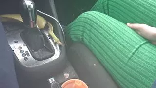 french canadian stepmom touching her stepsons cock in the car in Montreal