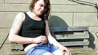 Sara outdoor masturbation