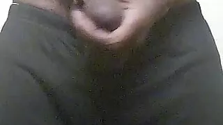 Thug jacking off huge BBC in front of brothers wife she loves my big black cock