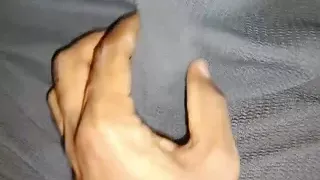 Wow First time i hold my roommates huge uncut dick while he was chocha