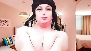 SMOKING Sexy MERMAID Femboy Sexy Room Hot Blonde Cute Crossdresser Striptease White Body Hot Thighs