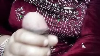 Indian Muslim girl Big boobs handjob cum my cock