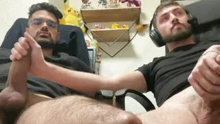 watching porn and jerking off with my friend