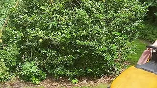You Must See This! Mowing the Lawn While Sucking Dick with Sluttyshanna
