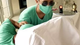 Gynecologist visit ends in a super hot threesome