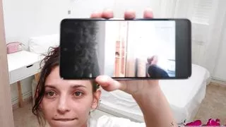 Petite but very dirty! Massy Sweet makes makes a porno with her panty-sniffing flatmate!