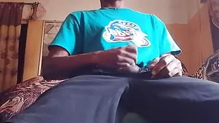 Amateur Twink big dick masturbating very hard to cum while in bedroom  straight guy gay