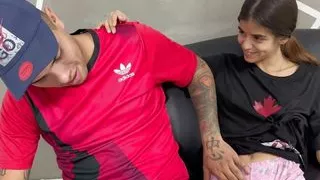 I'm in the living room of my house, waiting for my stepbrother to fuck me Rico