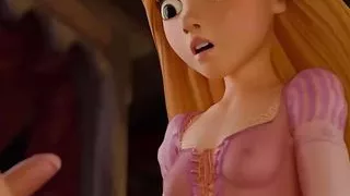 Rapunzel gets a little bit naughty with her guest's cock