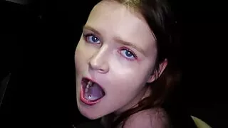 Brunette Hottie Puts Her Mouth To Work At The Gloryhole