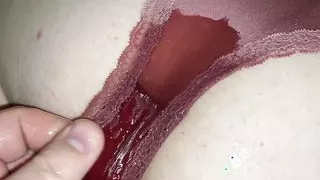 He just smears my plump ass and plays with me.