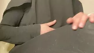 Anal on 12.5 Inches BBC Dildo Mia Niqab