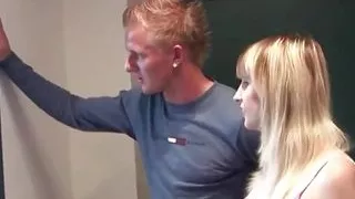 Sweet Blond Babe Knows How to Suck This Huge Dick