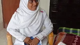 Bangladeshi Student With Her Teacher For Good mark