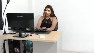 Student Masturbates While Studying Computer Science On The Computer
