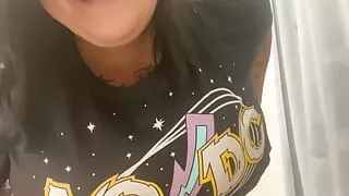 BBW Showing off in the Fitting Room