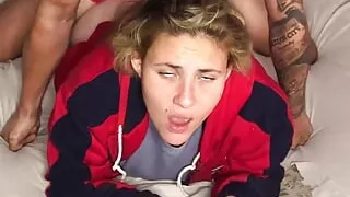 Room Service! the Girl Who Cleans Rooms Is Seduced by a Guest and Comes on His Chest.