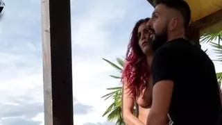 I got fucked on the balcony in a naturist village