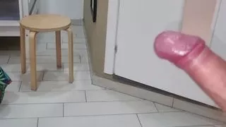 Amateur Intense Cumshot   Cum While Being Spied On By Stepsister - Handjob And Cumshot