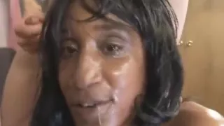 Black Ghetto Trash Getting Her Face Plowed By White Dicks