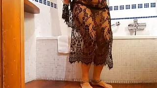 Selena's Evening Posing and Sex Games in Peignoir