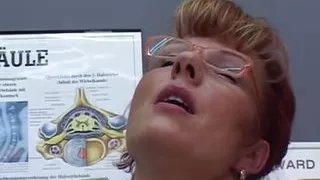 Sexy German nurse in pantyhose fucks her patient hard