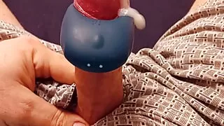 Homemade amateur closeup handsfree cumshot, cumplay #1