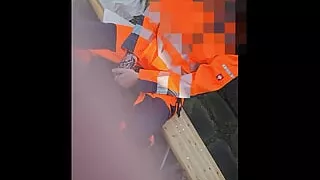 Str8 Apprentice Construction Worker Convinced to Get a Blowjob