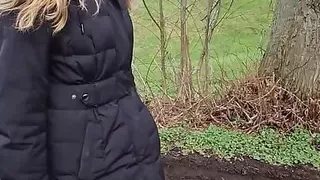 Hot walk with love balls in pussy!