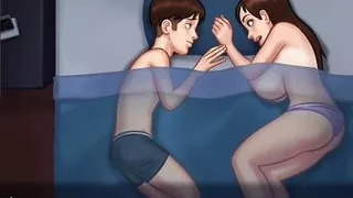 Fucked Step Sister Jehny In Dining Table Behind Step Mom Backs