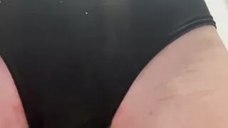 peeing in my panties in the bathroom - my dirty panties