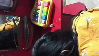 Big boobs aunty fuck with stepson&#039;s friend in night.