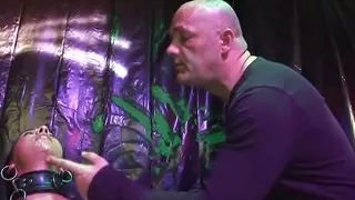 Astonishing German babe gangbanged in BDSM action