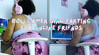 BBW Gamer Girl Farting for Online Friends