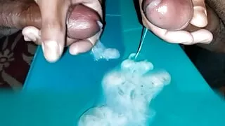 Thick Cumshot on Table Fucking Table