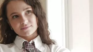 Schoolgirl Liz Gets a Mouthful of Holiday Treats