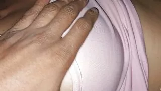 My perverted stepbrother turns me on and wakes me up by touching my juicy pussy while he masturbates