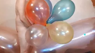 133) Explosive Moments Vol 2 - 39 Balloons Popped plus Cum Shots by Daddy