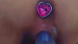 Enjoying himself on his two holes