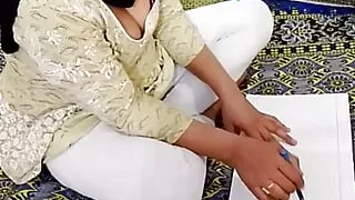 Step sis studying in room and she enjoys her Pvt parts