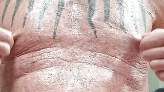 Strip show in gym and more nipple play