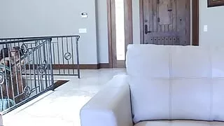 Magnificent lesbian sluts having fun in the sauna and living room