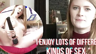 Ersties - Hot Redhead Lucy Warms Up Her Pussy With the Magic Wand Before Grabbing a Dildo