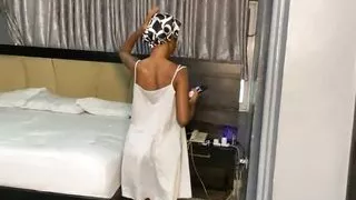 Skinny lonely babe and fucks seduces bbc plumber