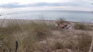 French teacher Slut Blowjob Amateur on Nude Beach public front stranger with Cumshot - MissCreamy
