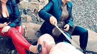 Old slave humiliated and used by Zeida and Roberta