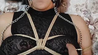 Tied on Chair and Squirting
